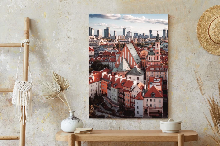 Plakat Widok Z Góry Na Stare Miasto W Warszawie