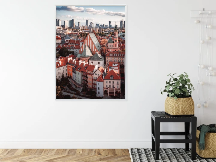 Plakat Widok Z Góry Na Stare Miasto W Warszawie