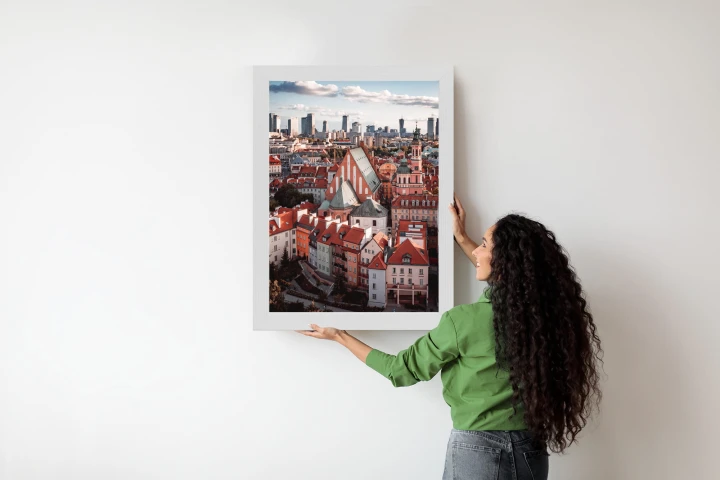 Plakat Widok Z Góry Na Stare Miasto W Warszawie