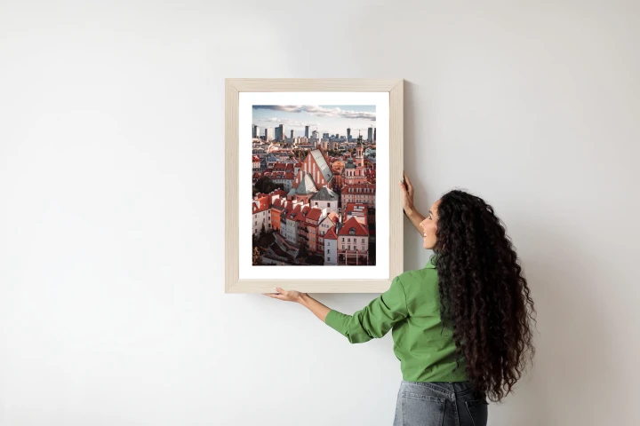 Plakat Widok Z Góry Na Stare Miasto W Warszawie