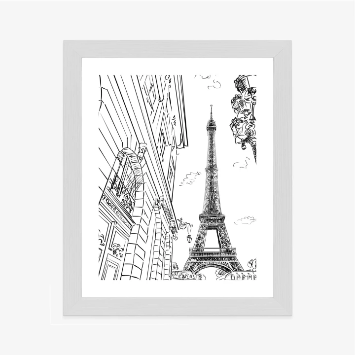 Plakat Ulice Paryża - Szkic