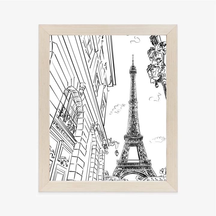 Plakat Ulice Paryża - Szkic