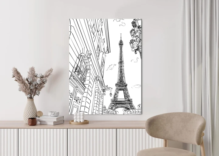 Plakat Ulice Paryża - Szkic