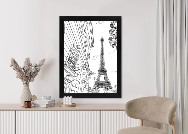 Plakat Ulice Paryża - Szkic
