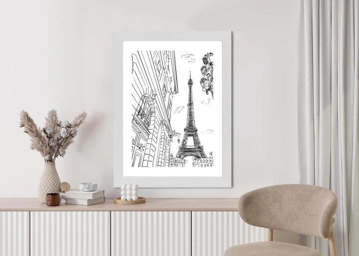Plakat Ulice Paryża - Szkic
