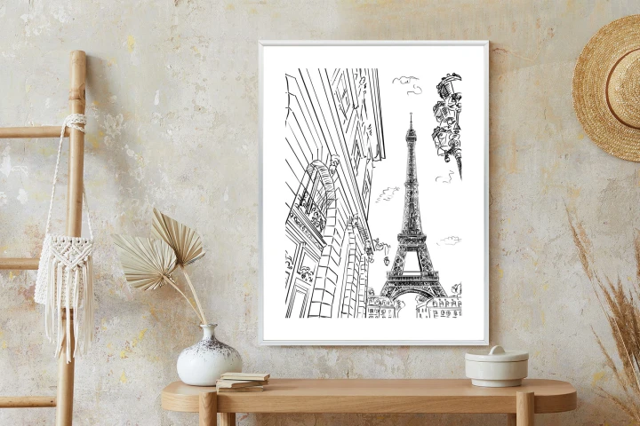 Plakat Ulice Paryża - Szkic