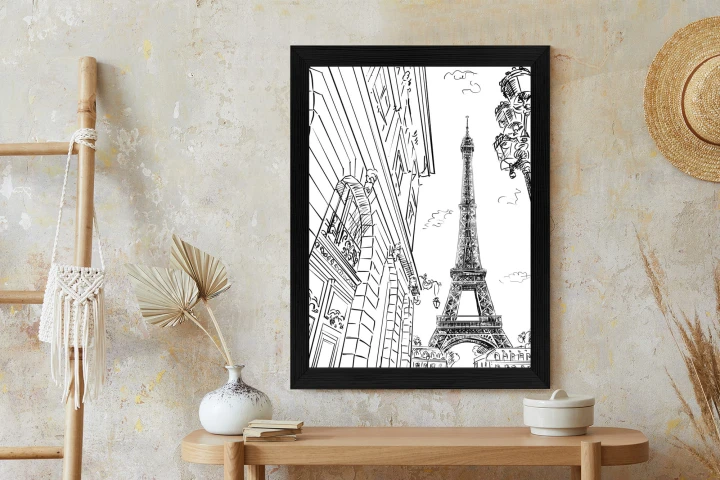 Plakat Ulice Paryża - Szkic