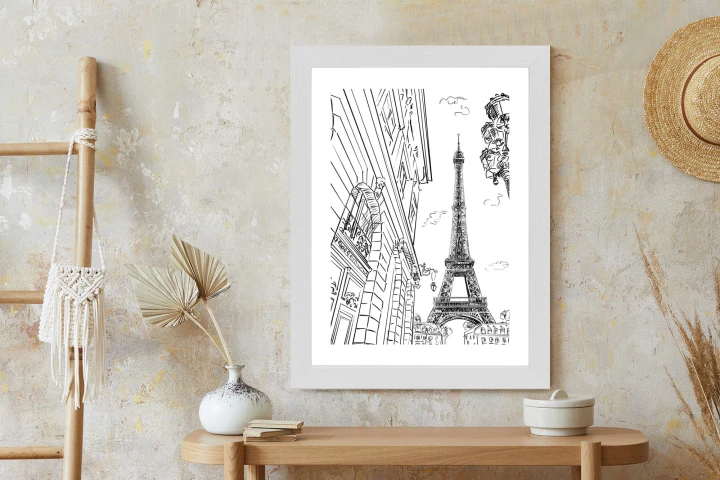Plakat Ulice Paryża - Szkic
