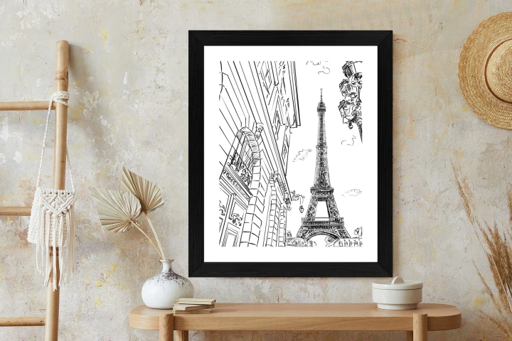 Plakat Ulice Paryża - Szkic