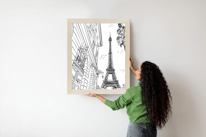 Plakat Ulice Paryża - Szkic