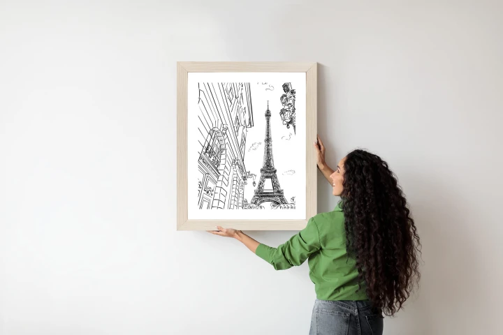 Plakat Ulice Paryża - Szkic