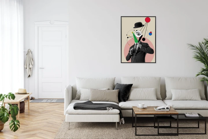 Plakat Wszechobecny Umysł - Kolaż Inspirowany Sztuką Nowoczesną