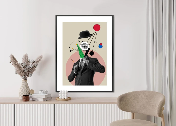 Plakat Wszechobecny Umysł - Kolaż Inspirowany Sztuką Nowoczesną