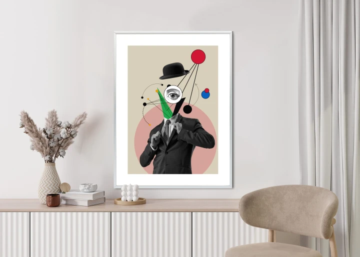 Plakat Wszechobecny Umysł - Kolaż Inspirowany Sztuką Nowoczesną