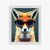 Plakat Portrait Of A Fox Wearing Glasses As Animal