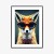 Plakat Portrait Of A Fox Wearing Glasses As Animal
