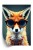 Plakat Portrait Of A Fox Wearing Glasses As Animal