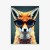 Plakat Portrait Of A Fox Wearing Glasses As Animal