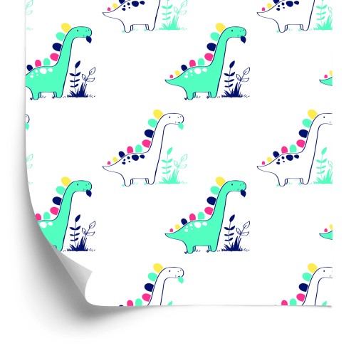 Tapeta Do Pokoju Dziecka, Dinozaury Rośliny Liście