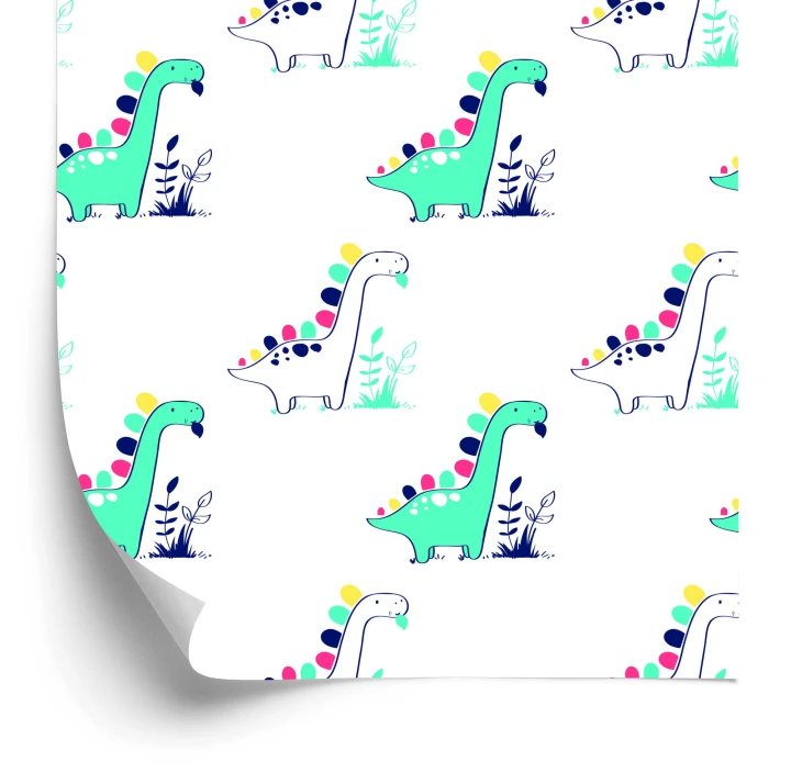 Tapeta Do Pokoju Dziecka, Dinozaury Rośliny Liście