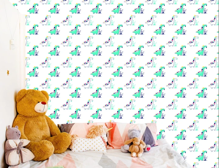 Tapeta Do Pokoju Dziecka, Dinozaury Rośliny Liście