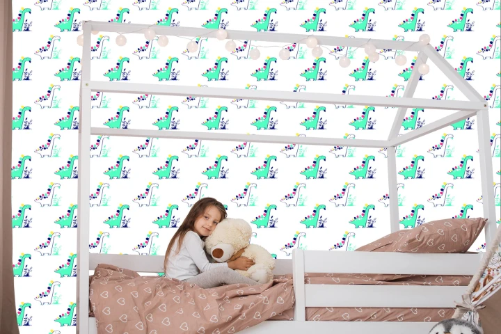 Tapeta Do Pokoju Dziecka, Dinozaury Rośliny Liście