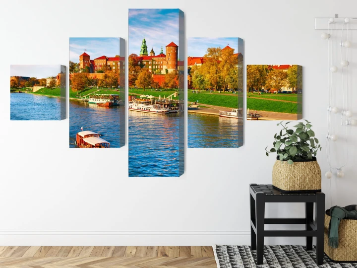 Obraz Wieloczęściowy Zamek Królewski Na Wawelu W Krakowie, Widok Panoramiczny