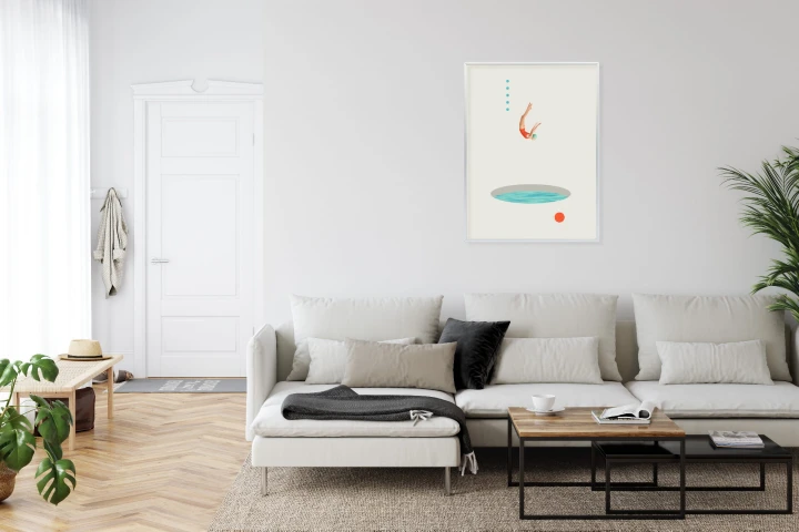 Plakat Skok Do Wody Kolaż Artystyczny