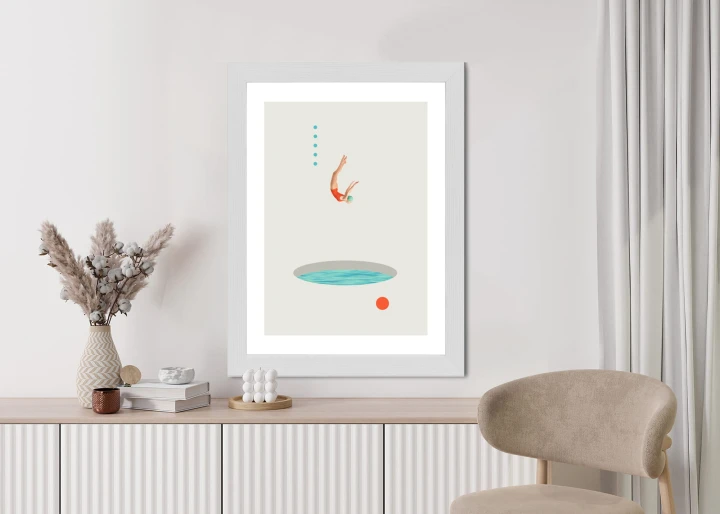 Plakat Skok Do Wody Kolaż Artystyczny
