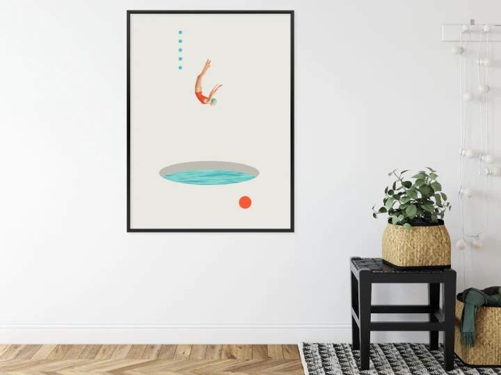 Plakat Skok Do Wody Kolaż Artystyczny