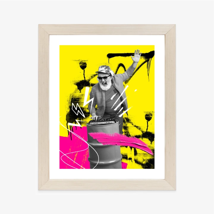 Plakat Dj W Miejskiej Dżungli - Kolorowy Kolaż