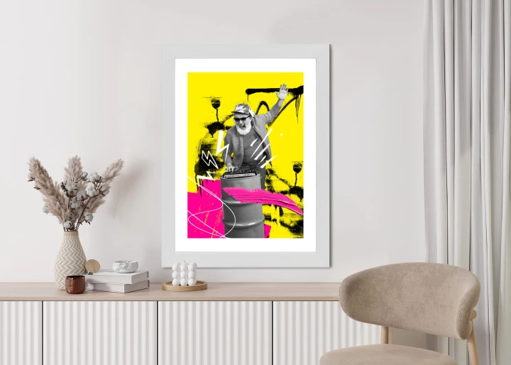 Plakat Dj W Miejskiej Dżungli - Kolorowy Kolaż