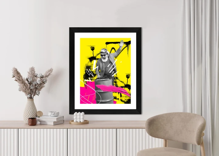 Plakat Dj W Miejskiej Dżungli - Kolorowy Kolaż
