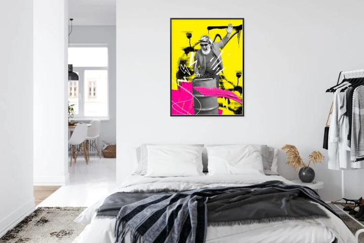 Plakat Dj W Miejskiej Dżungli - Kolorowy Kolaż