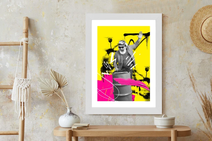 Plakat Dj W Miejskiej Dżungli - Kolorowy Kolaż