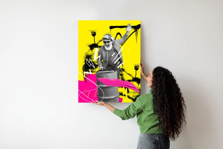 Plakat Dj W Miejskiej Dżungli - Kolorowy Kolaż
