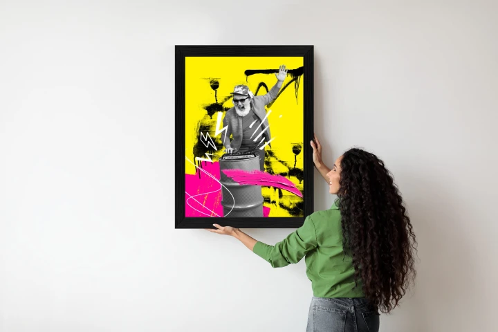 Plakat Dj W Miejskiej Dżungli - Kolorowy Kolaż