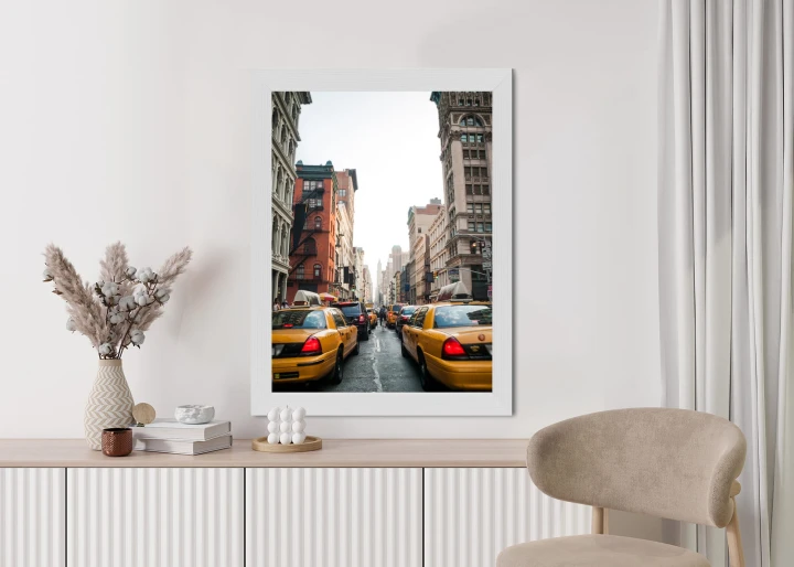 Plakat Taksówki Na Ulicy Soho Nowy Jork