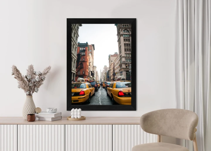 Plakat Taksówki Na Ulicy Soho Nowy Jork