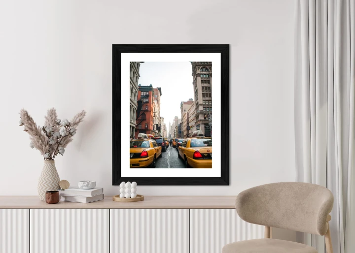 Plakat Taksówki Na Ulicy Soho Nowy Jork