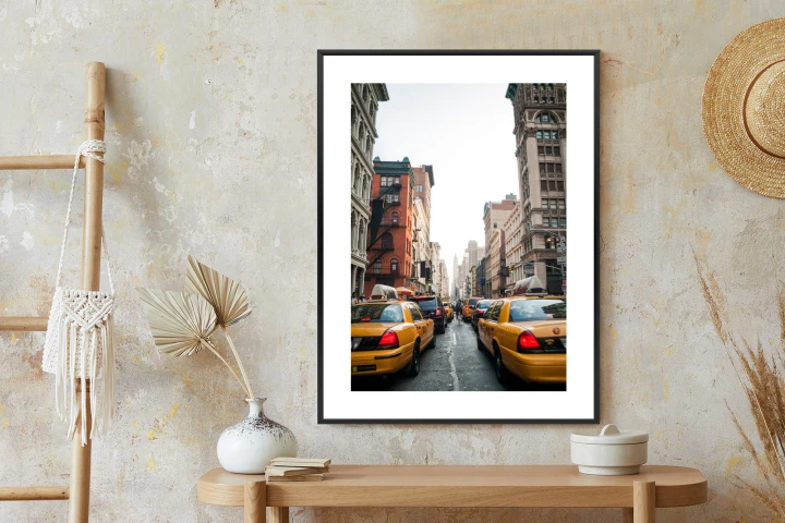 Plakat Taksówki Na Ulicy Soho Nowy Jork