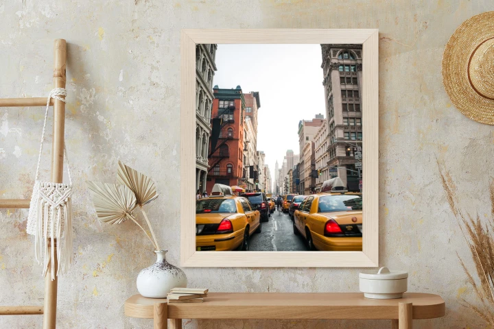 Plakat Taksówki Na Ulicy Soho Nowy Jork