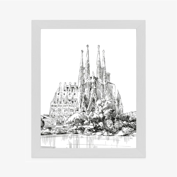 Plakat Bazylika Sagrada Familia Szkic