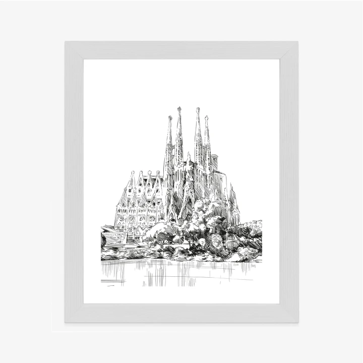 Plakat Bazylika Sagrada Familia Szkic
