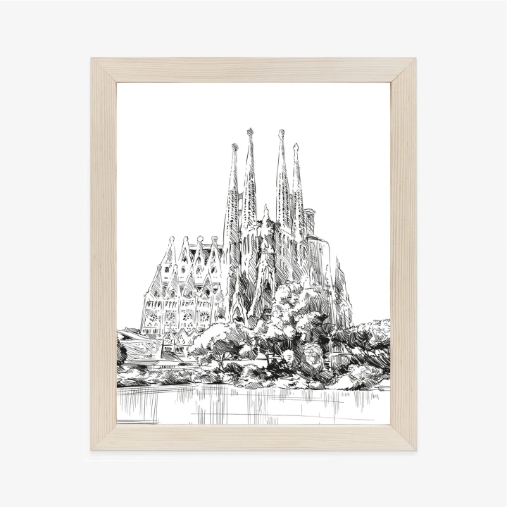 Plakat Bazylika Sagrada Familia Szkic