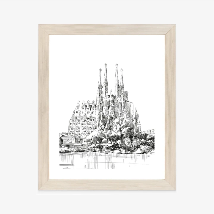 Plakat Bazylika Sagrada Familia Szkic