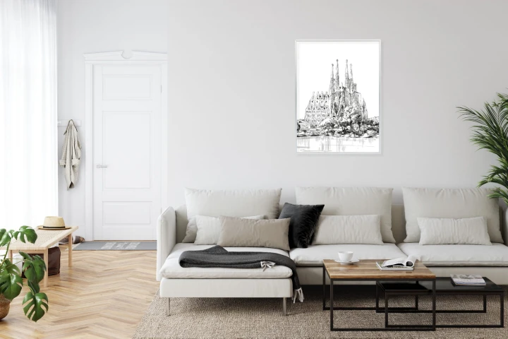 Plakat Bazylika Sagrada Familia Szkic
