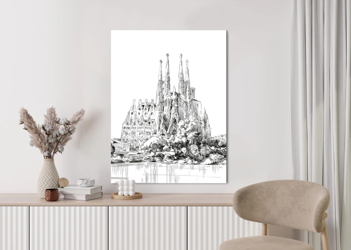 Plakat Bazylika Sagrada Familia Szkic