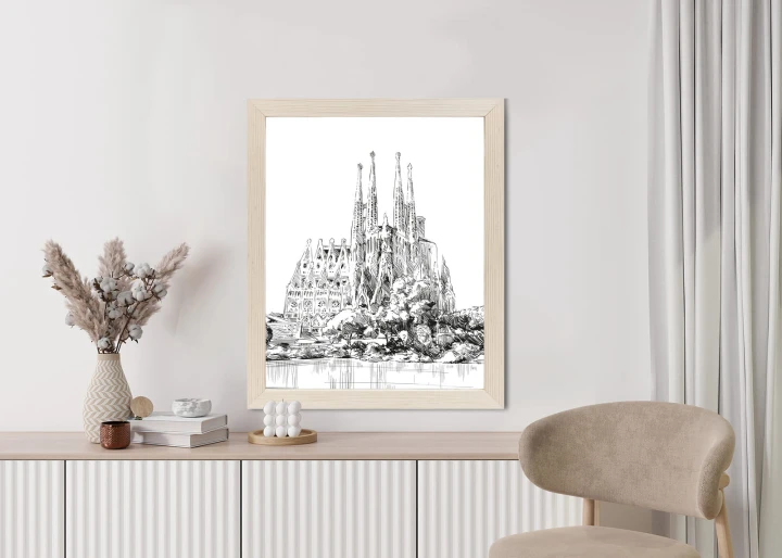 Plakat Bazylika Sagrada Familia Szkic