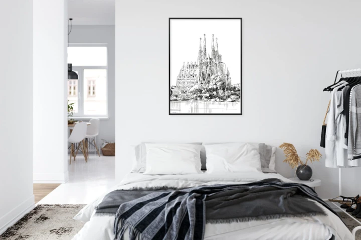 Plakat Bazylika Sagrada Familia Szkic